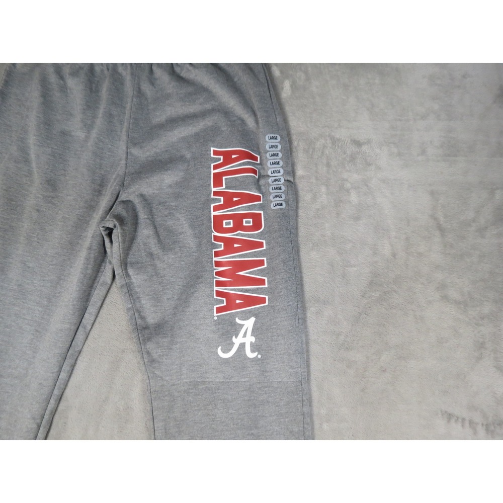 Pro Edge Alabama Sweatpants Mens Large Gray Crimson Tide NCAA Joggers NEW - Picture 2 of 4